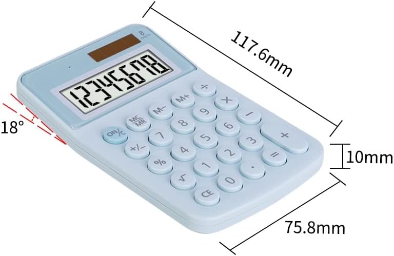 MJWDP mini kalkulator Solarni boju Student Slatki kalkulatori Prijenosni laki nose slatka kreativna školska