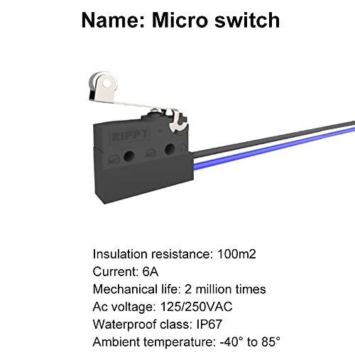 DIYhz Micro Switch donji troredni vodootporni IP67 prekidač sa dugom ručkom 6A 125 250V NC bez COM linije