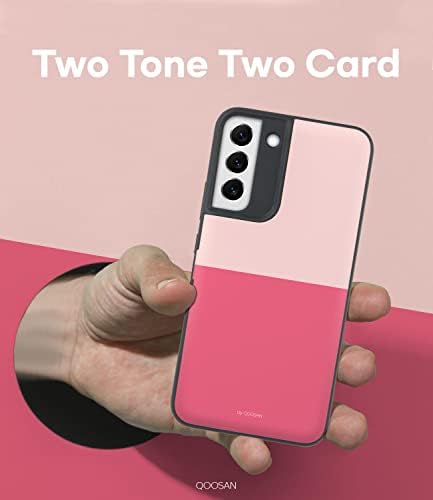 Qoosan Galaxy S22 Plus slučaj sa držačem kartice novčanik tanka futrola za telefon, Pink